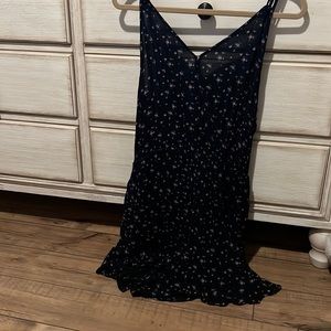 american eagle black floral romper